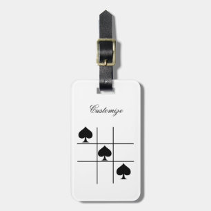 Étiquette À Bagage Black Spades Tic Tac Toe Thunder_Cove
