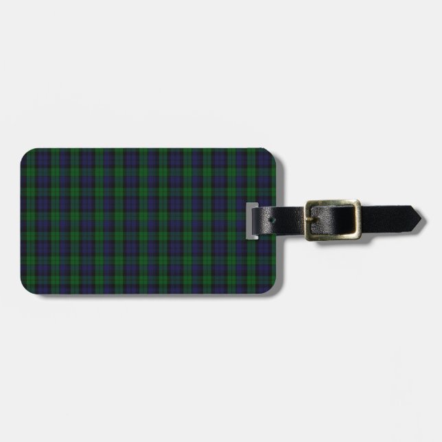 Étiquette À Bagage Blackwatch Tartan (Devant horizontal)