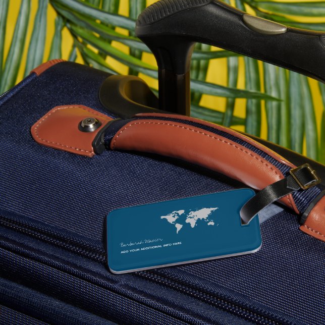 Étiquette À Bagage Bleu (Verso Insitu 1)