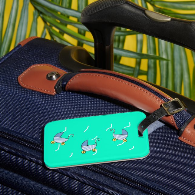 Étiquette À Bagage Bleu bébé pram (Insitu Rectoal 3)