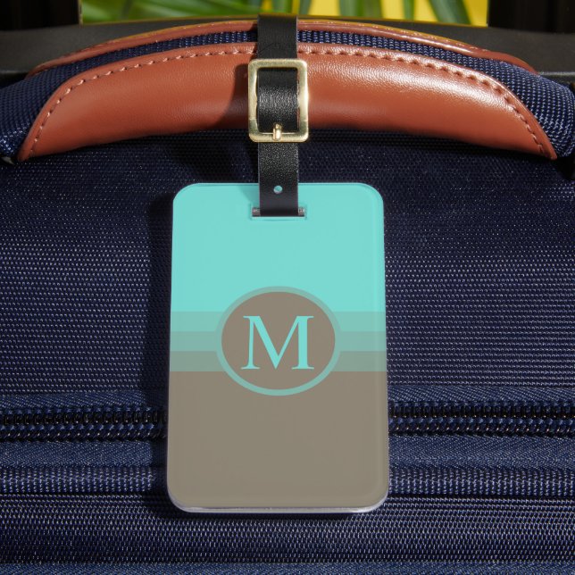 Étiquette À Bagage Bleu clair clair bleu foncé pourpre Bloc de couleu (Insitu Rectoal 2)