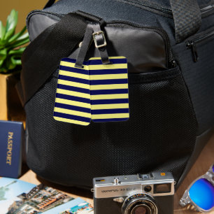Étiquette À Bagage Bleu et Jaune de la marine