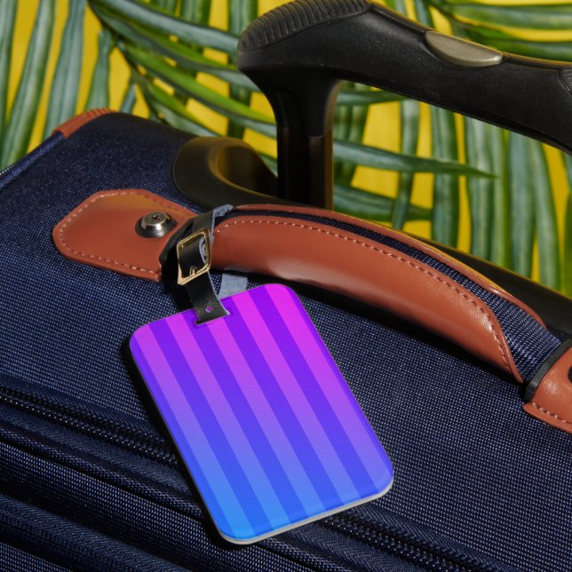 Étiquette À Bagage Bleu et violet personnalisables (Insitu Rectoal 1)