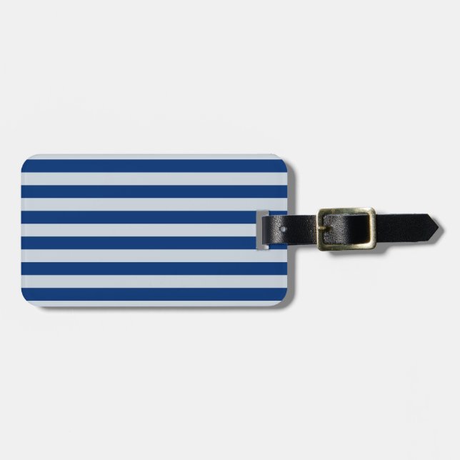Étiquette À Bagage Bleu foncé et clair (Devant horizontal)