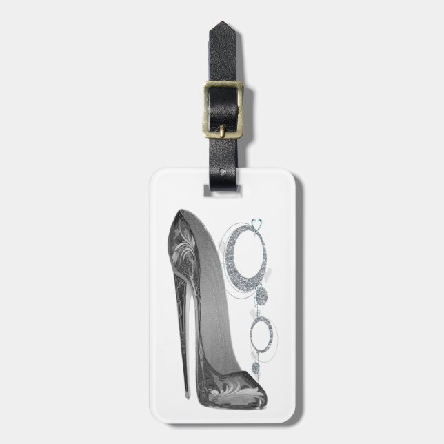 Étiquette À Bagage Bling et art stylet super de chaussure (Devant Vertical)