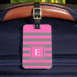 Étiquette À Bagage Bloc de couleur gris argenté personnalisable