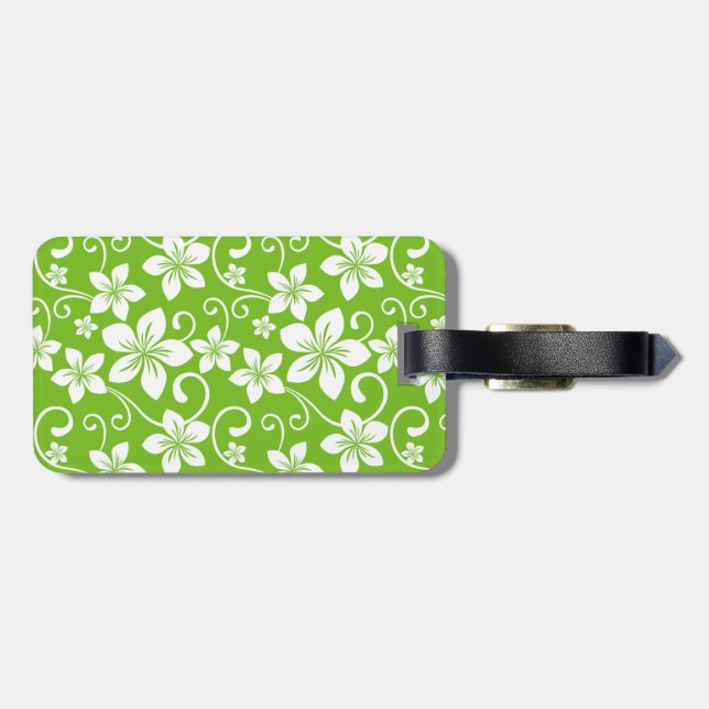 ÉTIQUETTE À BAGAGE BLUE HAWAII (LIME) (Dos horizontal)
