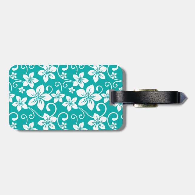 ÉTIQUETTE À BAGAGE BLUE HAWAII (TURQUOISE) (Dos horizontal)