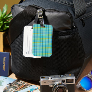 Étiquette À Bagage Blue Plaid par Shirley Taylor