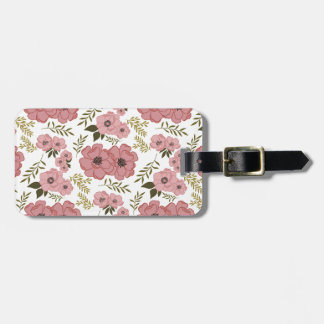 Étiquette À Bagage Blush Meadow Blooms Floral Vintage Botanical