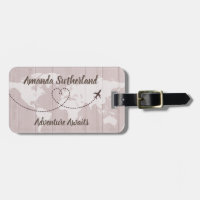 Blush Word Map Adventure Await Nom personnalisé