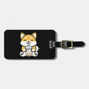 Étiquette À Bagage Boba Corgi, Corgi Boba, Boba Shiba, Shiba, Corgi