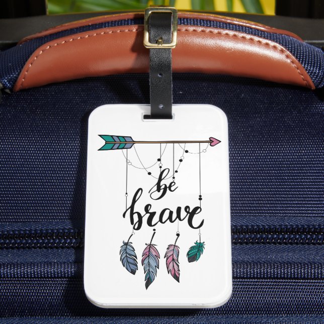 Étiquette À Bagage Boho Be Brave Motivational Dreamcatcher Encourager (Insitu Rectoal 2)