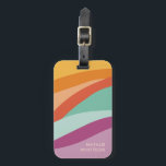 Étiquette À Bagage Boho Colorful Abstrait Nom rétro<br><div class="desc">Boho Colorful Abstrait Retro Name étiquette bagage comporte des couleurs amusantes et vives,  y compris lavande,  aqua,  turquoise,  orange,  corail et jaune.</div>