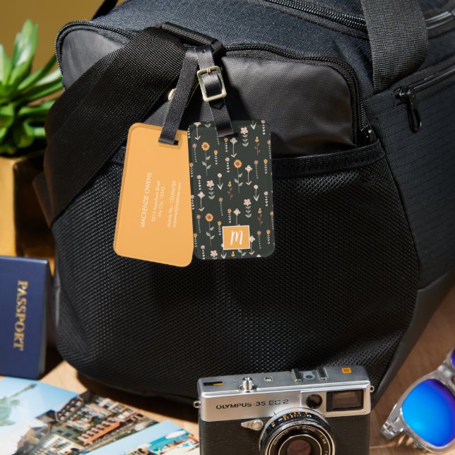 Étiquette À Bagage Boho personnalisé (Recto & Verso)