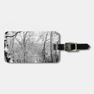 Étiquette À Bagage Bois d'hiver froid
