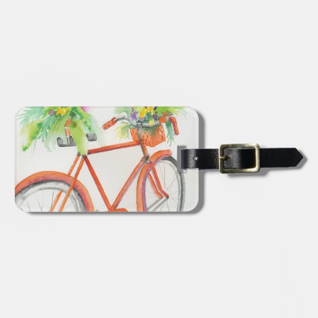 Étiquette À Bagage Boîte à fleurs à vélo (Devant horizontal)