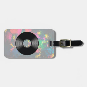 Étiquette À Bagage Boîte de nuit vintage de disque de musique de