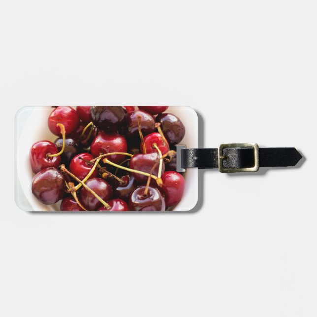 Étiquette À Bagage bol de cerises (Devant horizontal)
