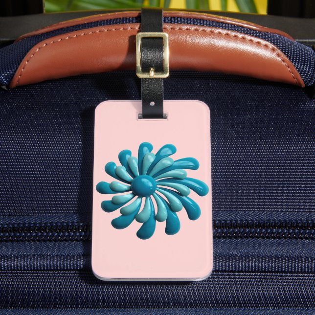 Étiquette À Bagage Bold MOD Atomic Daisy - Moderne Rétro du Milieu du (Insitu Rectoal 2)