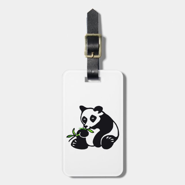 Étiquette À Bagage Bon Voyage ! - Ours de PANDA graphique - Conservat (Devant Vertical)
