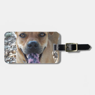 Étiquette À Bagage Bonne langue tachetée par un chien