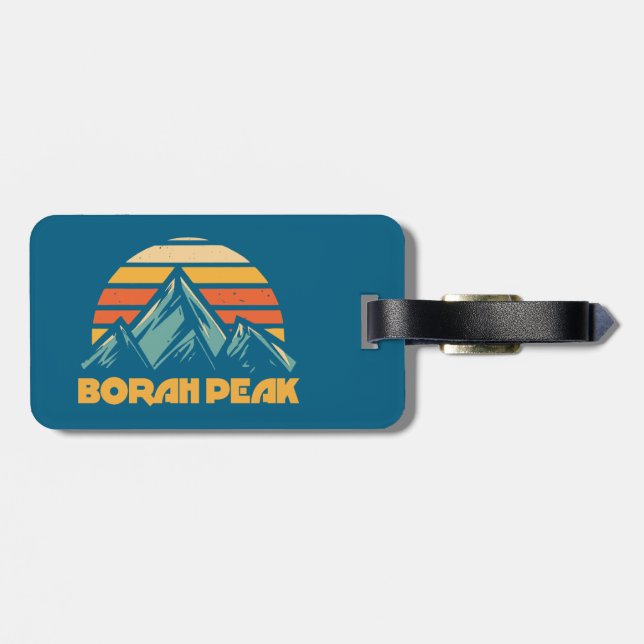Étiquette À Bagage Borah Peak Turquoise Rétro (Dos horizontal)
