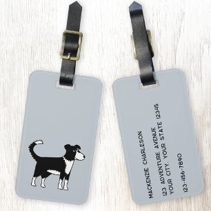 Étiquette À Bagage Bordure Collie Chien