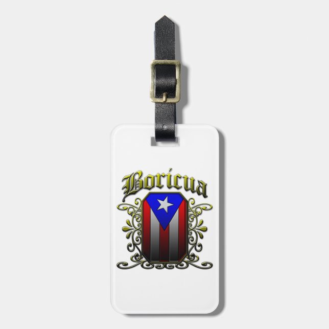 Étiquette À Bagage Boricua (Devant Vertical)