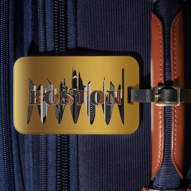 Étiquette À Bagage Boston, Art du texte, (Insitu Rectoal 4)