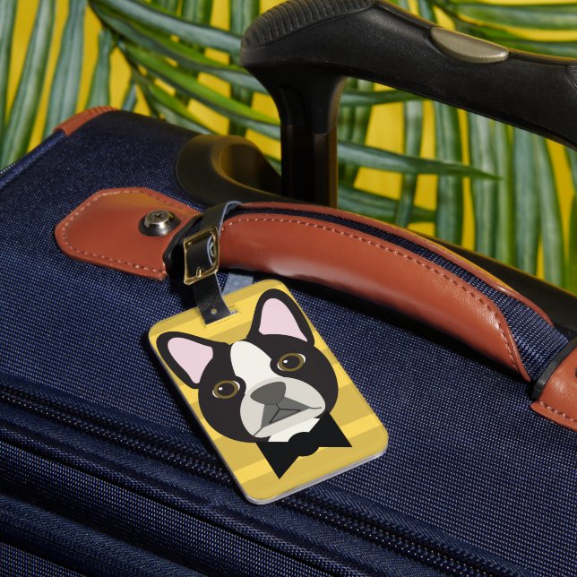 Étiquette À Bagage Boston Terrier (Insitu Rectoal 1)