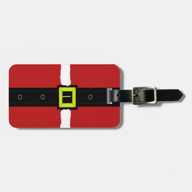 Étiquette À Bagage Boucle de ceinture du Père Noël (Devant horizontal)