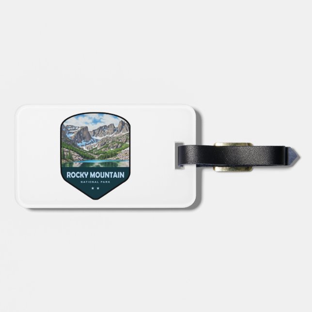 Étiquette À Bagage Bouclier du parc national de Rocky Mountain (Dos horizontal)