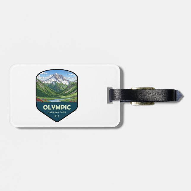 Étiquette À Bagage Bouclier du parc national Olympique (Dos horizontal)