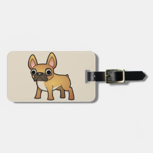 Étiquette À Bagage Bouledogue français animated mignon