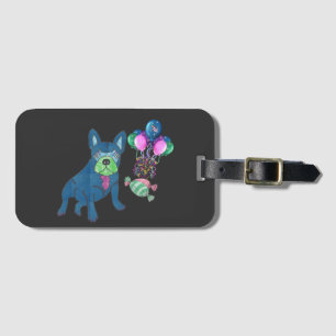 Étiquette À Bagage Bouledogue français Cartoon Bouledogue Français