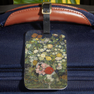 Étiquette À Bagage Bouquet de fleurs dans un vase   Vincent van Gogh