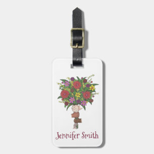 Étiquette À Bagage Bouquet de fleurs personnalisées Enseignant Fête d