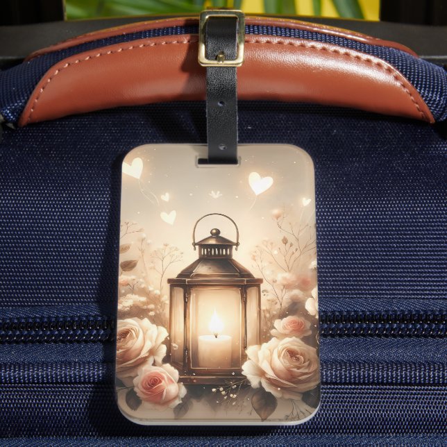 Étiquette À Bagage Bouquet de lanterne rose Glow (Insitu Rectoal 2)