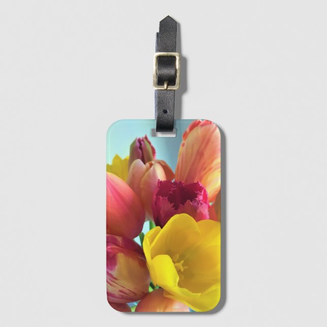 Étiquette À Bagage Bouquet du Colorful (Devant Vertical)