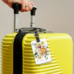 Étiquette À Bagage Bouquet floral de printemps brillant avec Monogram<br><div class="desc">Un bouquet de printemps lumineux et magnifique de fleurs d'aquarelles jaunes, roses et blanches rend ce design féminin pop avec style. Les couleurs exsument le bonheur et un esprit gai. Ce design est un grand choix pour les femmes, les ados et les filles qui aiment le jardinage et les fleurs....</div>