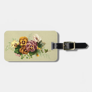 Étiquette À Bagage Bouquet peint vintage