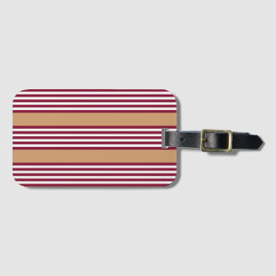 Étiquette À Bagage Bourgogne rouge cinq bandes motif