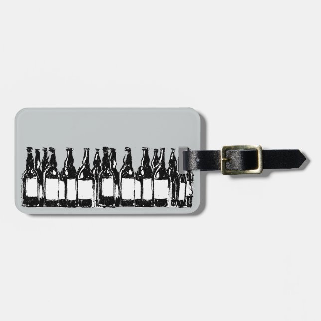 Étiquette À Bagage Bouteilles de bière (Devant horizontal)