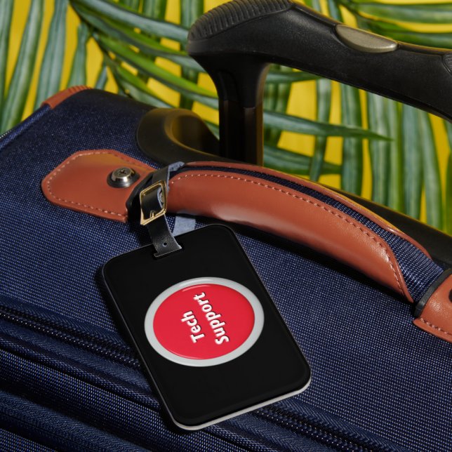 Étiquette À Bagage Bouton Panique rouge du support technique (Insitu Rectoal 1)
