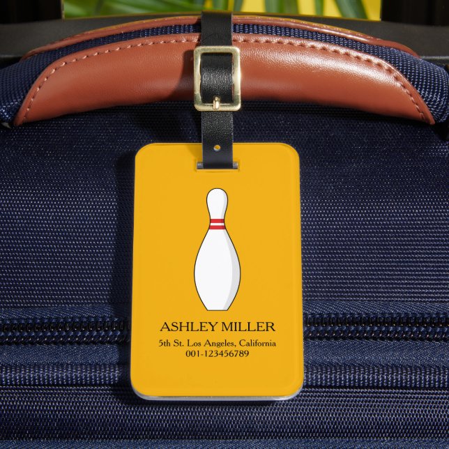Étiquette À Bagage Bowling Skittle Personnaliser (Insitu Rectoal 2)