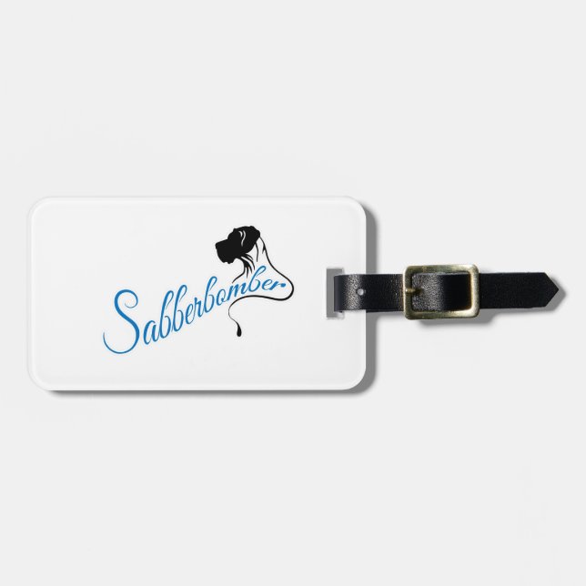 Étiquette À Bagage Boxer Texte Hund Dog (Devant horizontal)