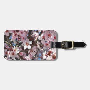 Étiquette À Bagage Branche de fleurs roses Printemps Floral