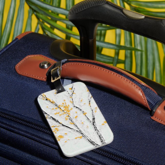 Étiquette À Bagage Branches de l'arbre d'automne avec feuilles de aut (Insitu Rectoal 1)