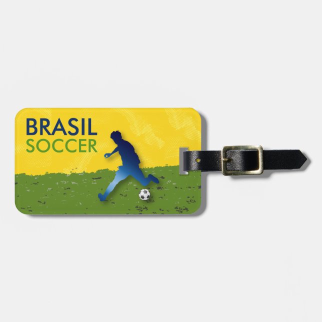 Étiquette À Bagage Brasil Football (Devant horizontal)